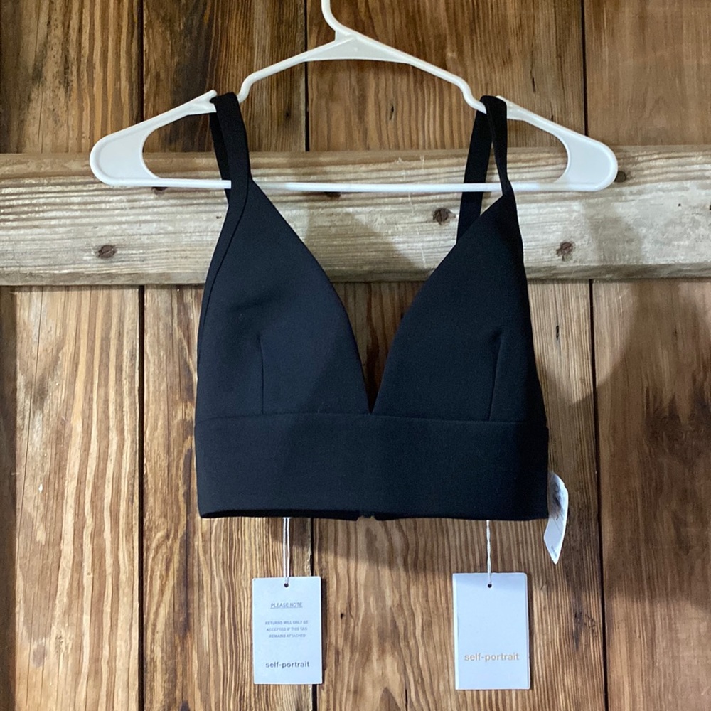Self portrait zipback shirt/bra
